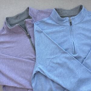 Mizzen Main Mens 1/4 Zip Proflex Pullover Sweatshirt Size Medium Lot of 2 Golf